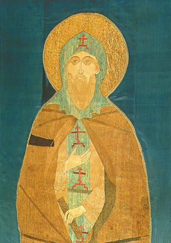 Прп. Григорий Пельшемский. Покров. Сер. XVI в. (ВГИХМЗ)